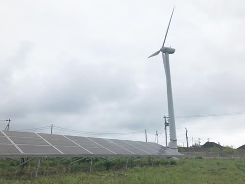 宮城・亘理町の風力発電